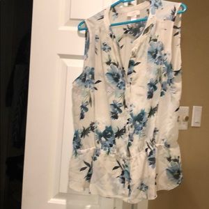 Pretty blue floral blouse